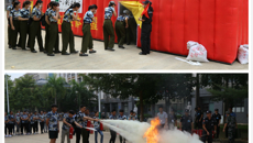 珍爱生命 防范于未然——Beat365举行2018级学生消防安全教育暨应急疏散演练