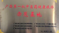 Beat365喜获“广西第一批中医药健康旅游示范基地”授牌