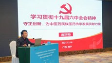 中国民族医药学会壮医药分会 广西民族医药协会联合举办学习贯彻党的十九届六中全会精神专题辅导会