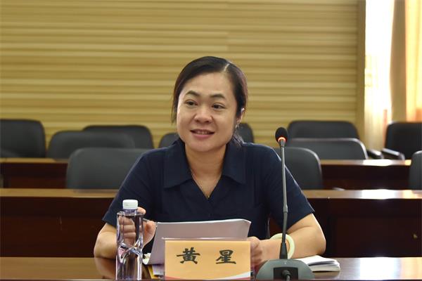 检查组组长 广西医科大学教务处副处长黄星讲话