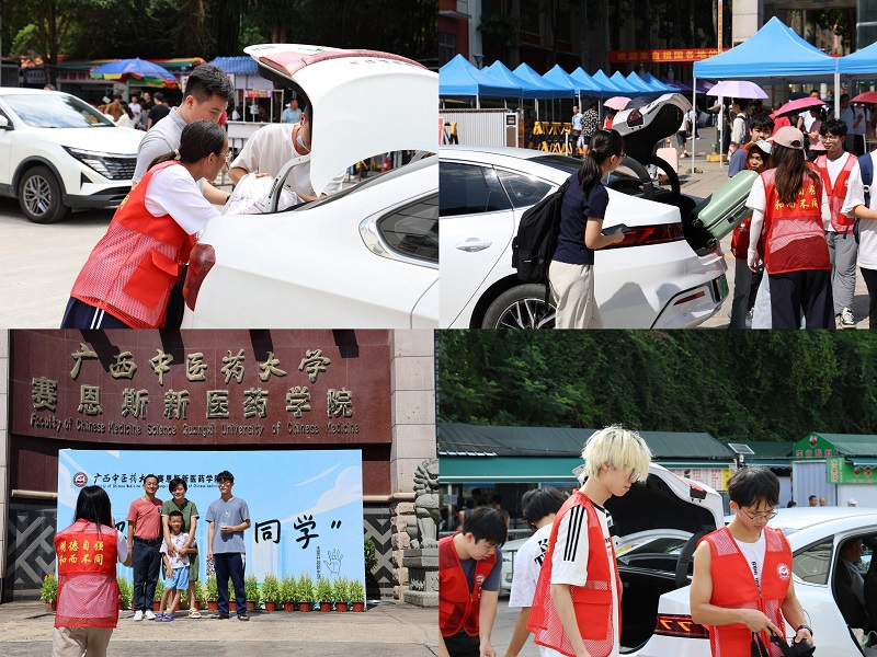 ▲红马甲志愿者提供热心服务